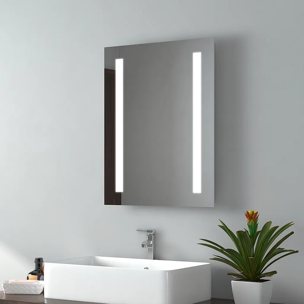 EMKE Specchio LED 45x60cm Touch Memory Luce Fredda Anti-Umidità