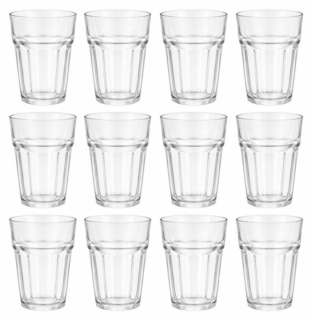 12 Trinkgläser 350 ml Wassergläser Glas Produktbild 