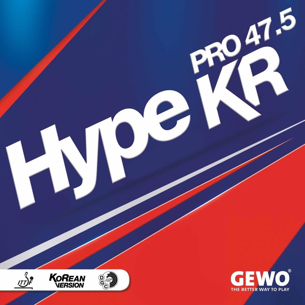 GEWO Belag Hype KR Pro 47.5 rot 2,1 mm