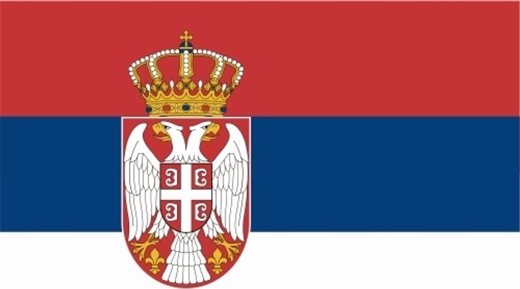 Kiwistar - Autoaufkleber Sticker Fahne Flagge Aufkleber 10cm Serbien laminiert