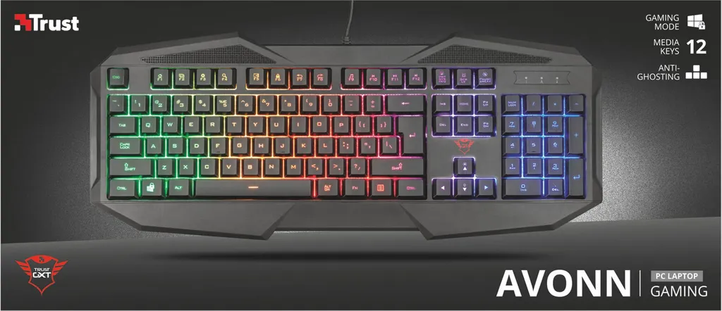 Clavier gamer Trust Avonn avec anti-ghosting et rétroéclairage RVB - 5