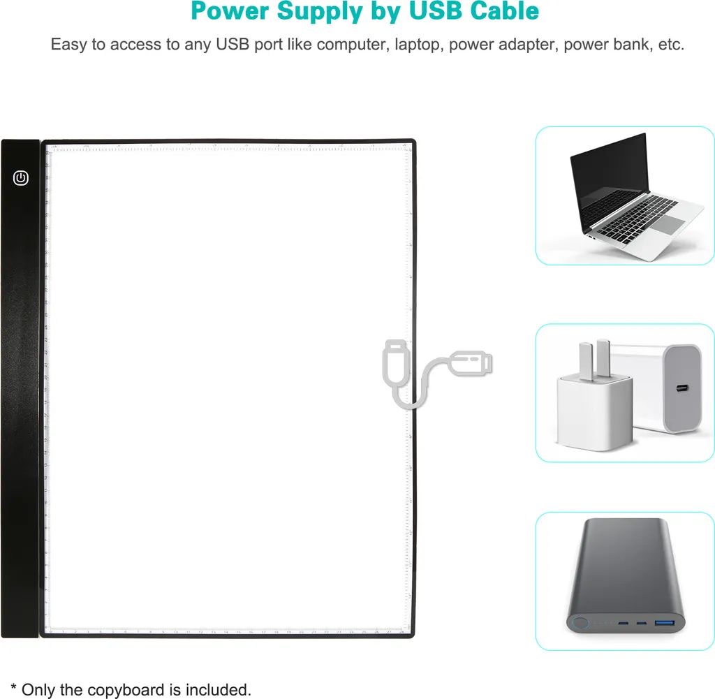 Tablette de Dessin Lumineuse Format A3 avec Luminosité Réglable USB - 7
