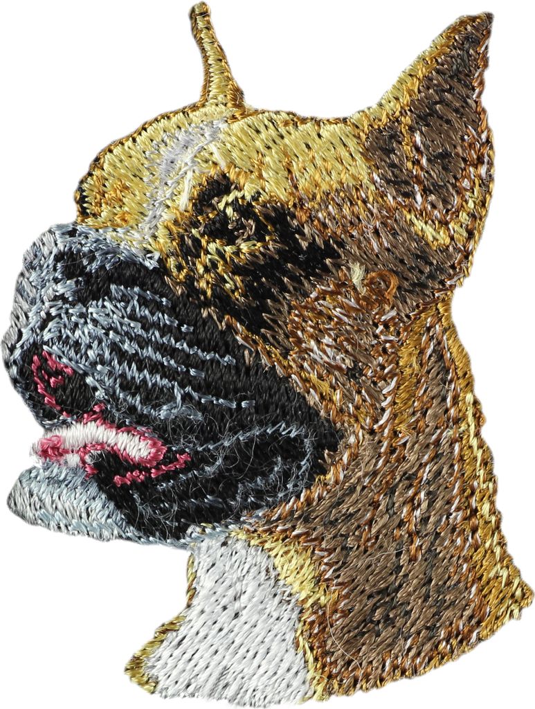 Boxer, Deutscher Boxer I - Hund geformtes Aufnäher, besticktes Patch, einzigartiges Nachbildung für den Rucksack der Marke Art-Dog