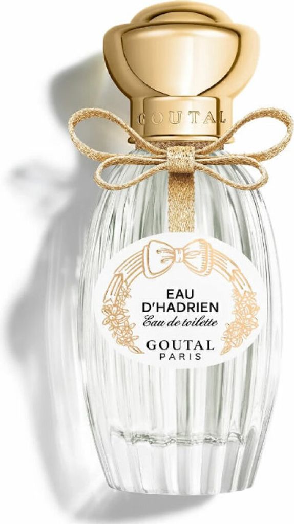A clear, professional studio shot of a Goutal Paris Eau D'Hadrien Eau De Toilette spray bottle.