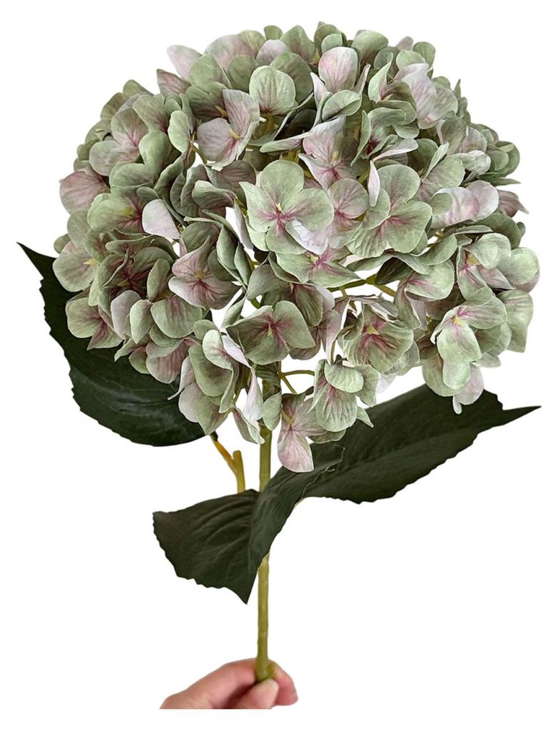 Künstliche Hortensienblüte, realistische, voll erblühte Kunsthortensie mit Stielen, Seidenblumenarrangement für Zuhause, Hochzeit, Party, Babyp...