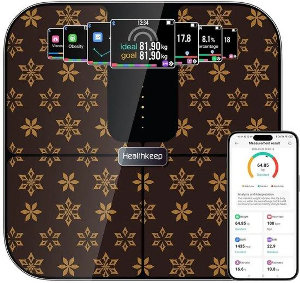 Pèse-personne intelligent 180kg pour maîtriser son poids avec Bluetooth