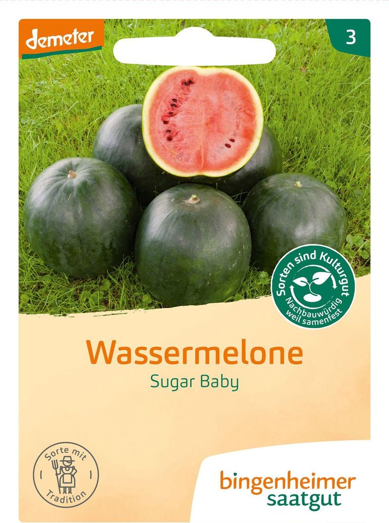 Wassermelone Sugar Baby | Wassermelonensamen von Bingenheimer Saatgut