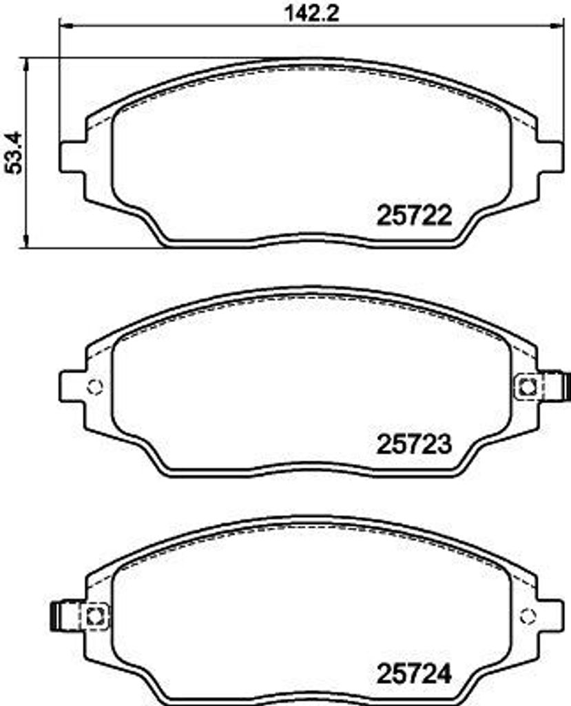 HELLA 8DB 355 023-241 - OE 19335983 Bremsbeläge für Aveo (T300)