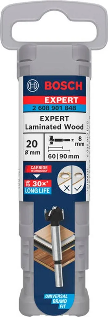 Offerta Punta Bosch EXPERT 20mm | Fori Cerniera Legno Laminato