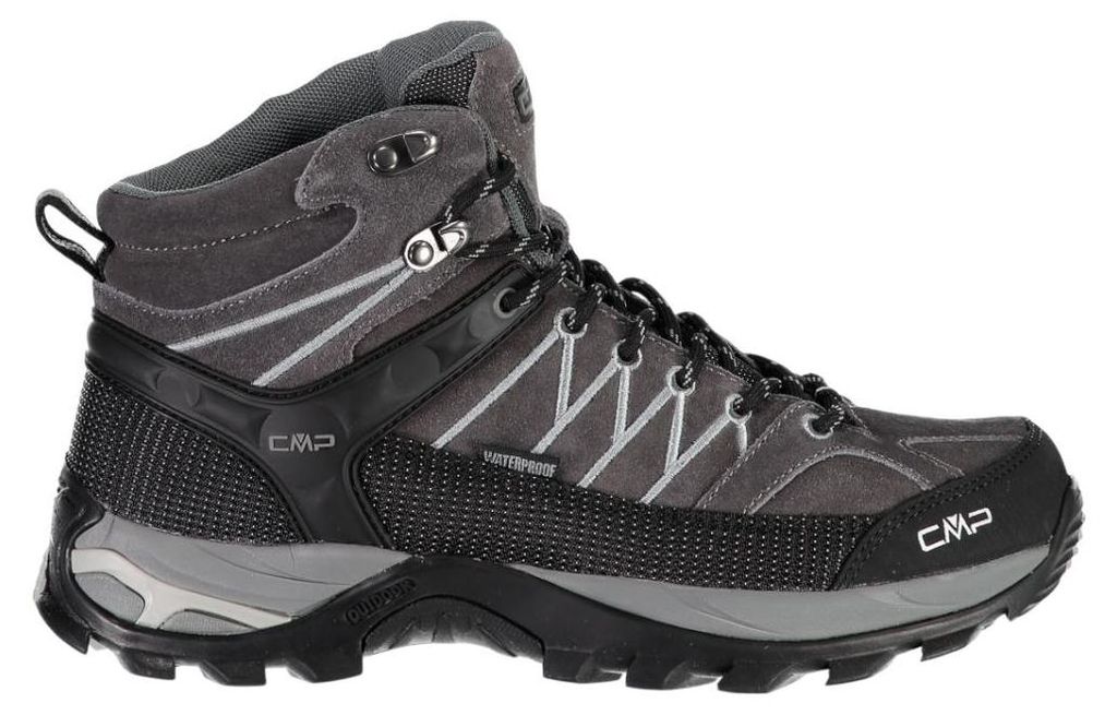 CMP Rigel Mid Waterproof Herren Leder Wanderschuhe mit Clima Protect grau EU 41