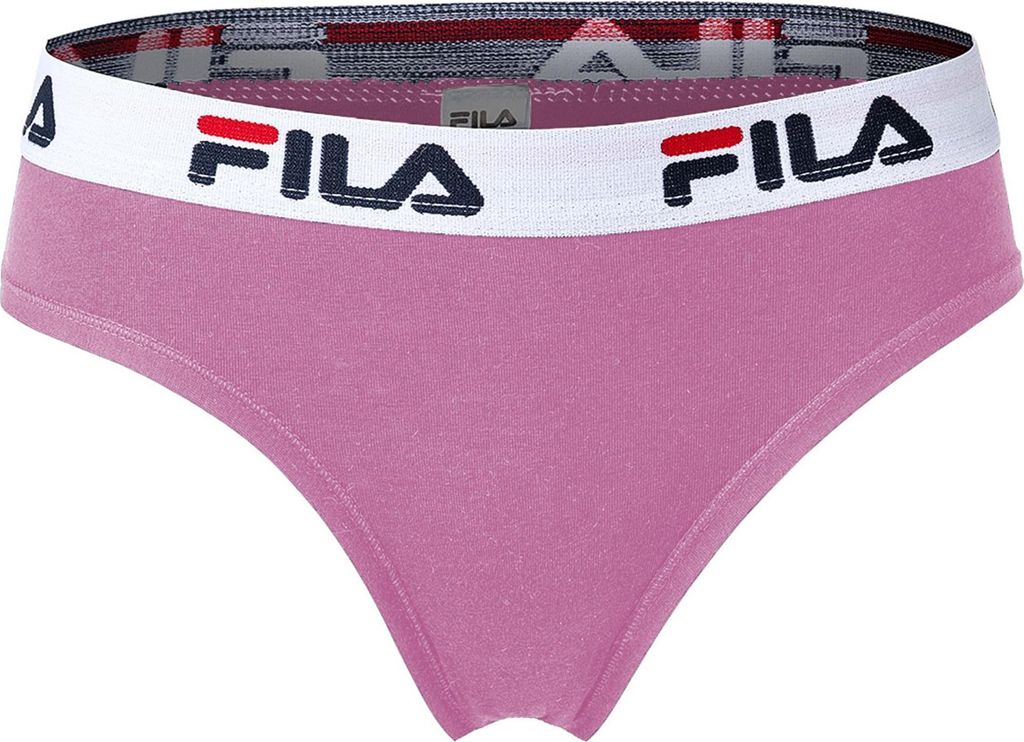FILA Damen Slip - Regular Waist, Brief mit breitem Logo-Bund, Baumwolle, einfarbig