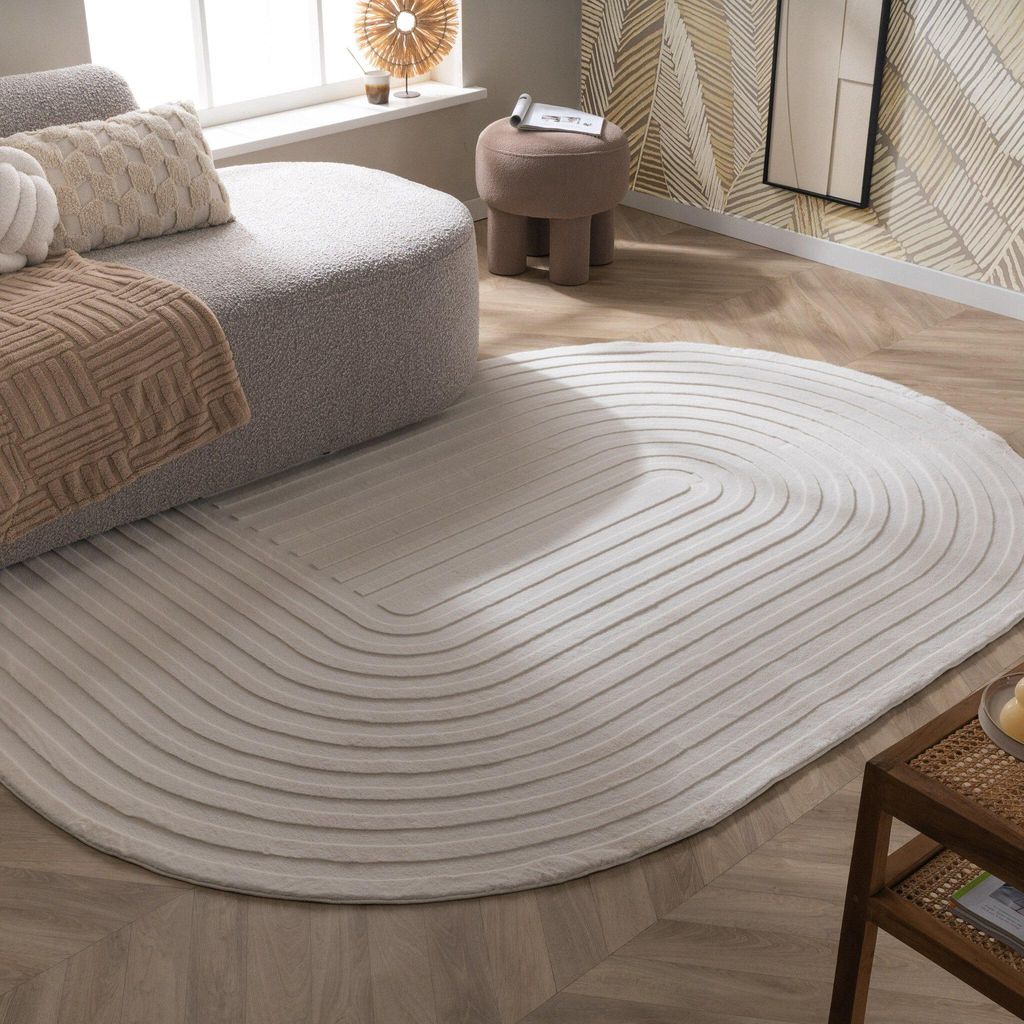 Volero - Dywan nieregularny - Flowy Arch Kremowy - 80x150 Zdjęcie produktu 