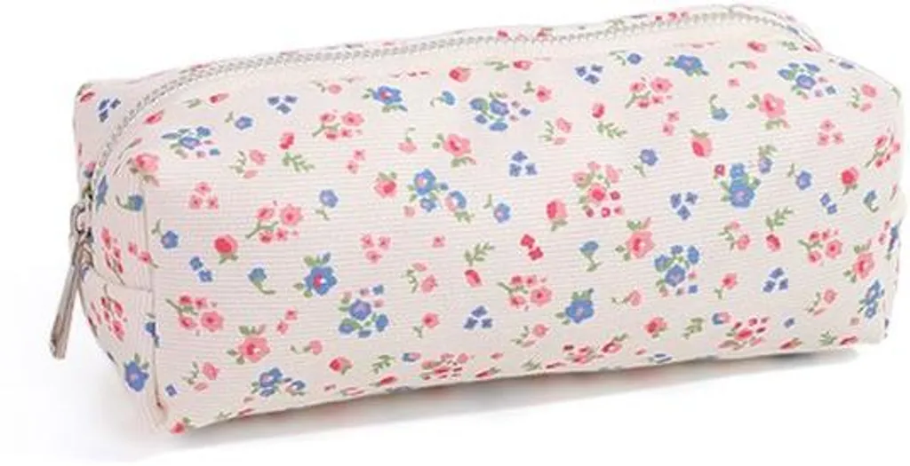 Trousse d'école en velours côtelé - Trousse de bureau douce et souple