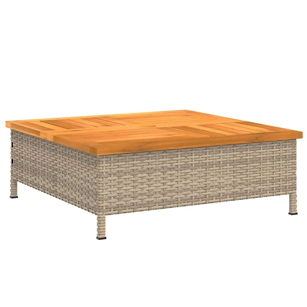 vidaXL Tavolino Copri Base Ombrellone Legno Acacia 70x70x25 Beige