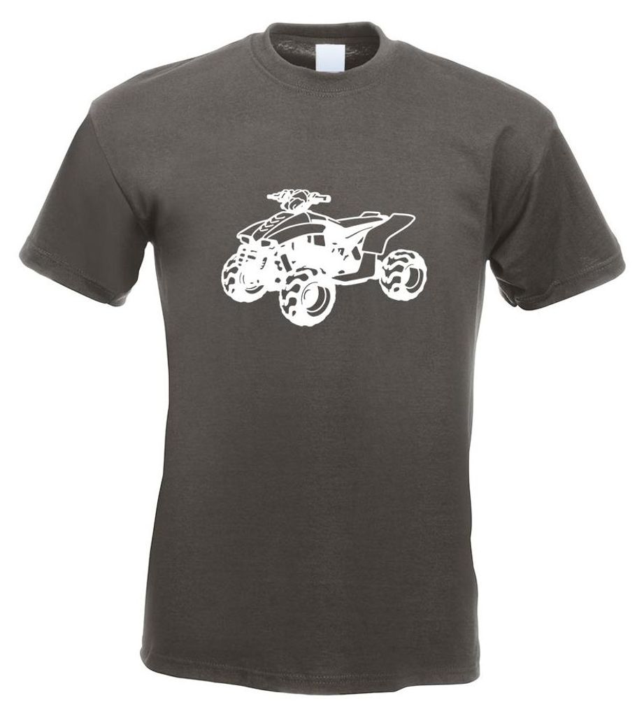 Kiwistar - T-Shirt - Graphit - Quad Motorbike Motiv Bedruckt Funshirt Design Print - mit Motiv Bedruckt - Funshirt Design - Sport - Freizeit - Herr...