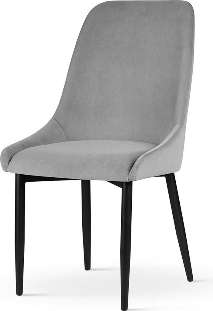 PAWS MÖBEL FEBE STUHL grau skandinavisch moderner Loftstuhl mit hoher Rückenlehne95x49x59