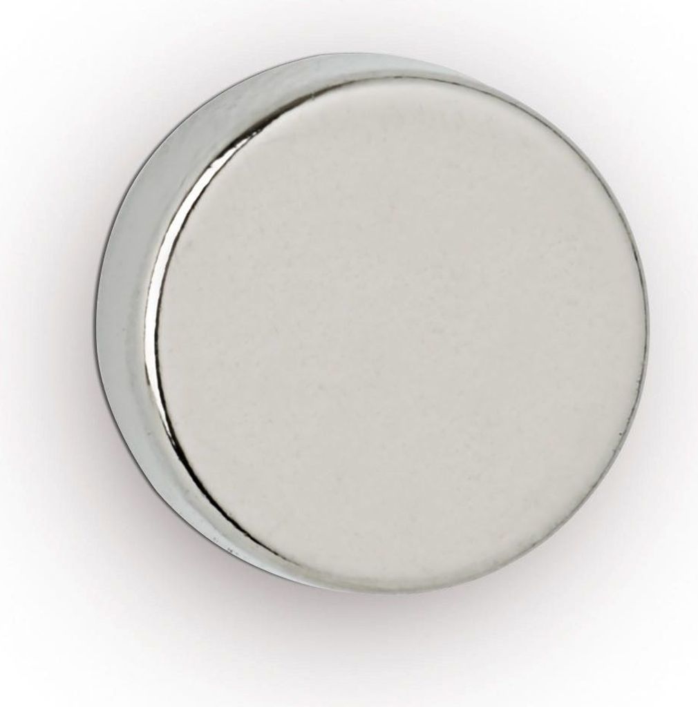 Neodym-Scheibenmagnet 5x12mm 4000g hellsilber VE=10x10 Stück