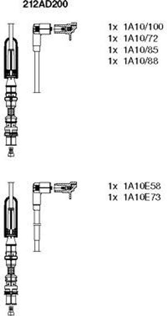 BREMI 212AD200 Zündkabelsatz OE 021905409AD kompatibel mit Golf IV, Bora