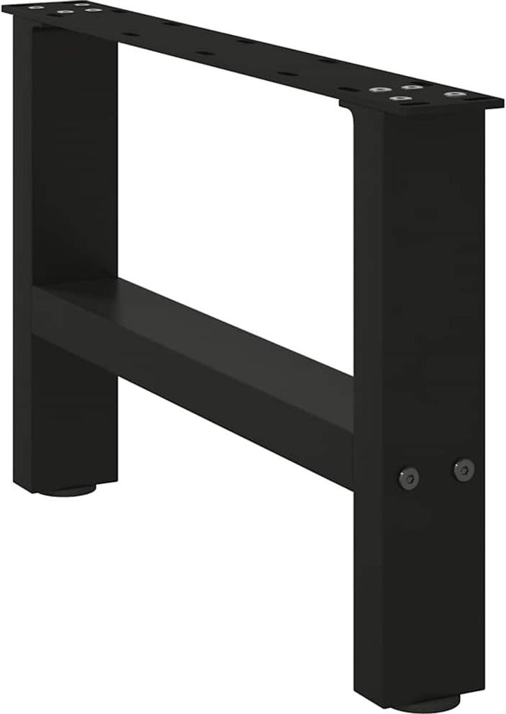 Couchtischbeine Schwarz 2 Stk. 50x(30-31) cm Stahl