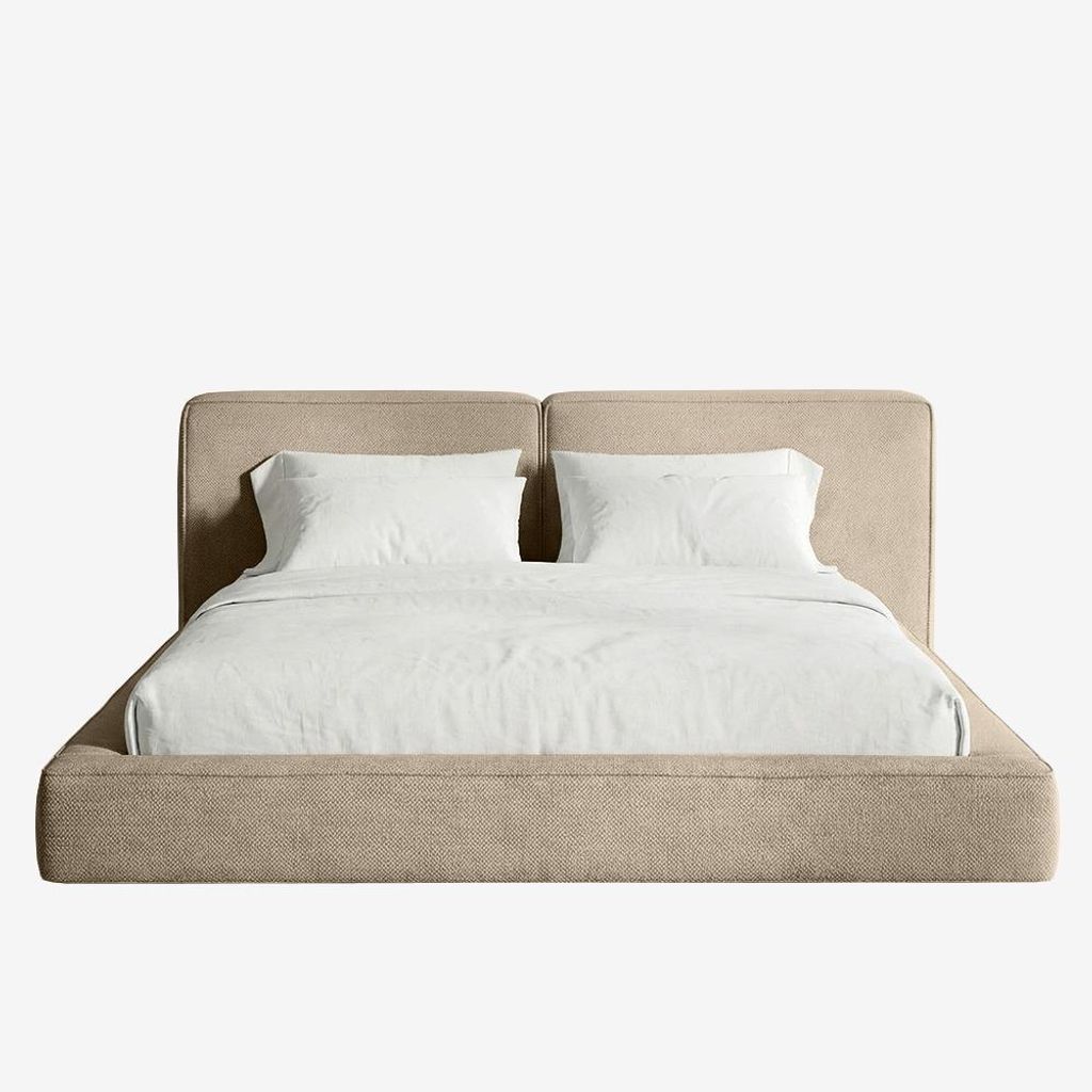 MNUUO Polsterbett NEENO BASE Taupe 200 x 200 cm