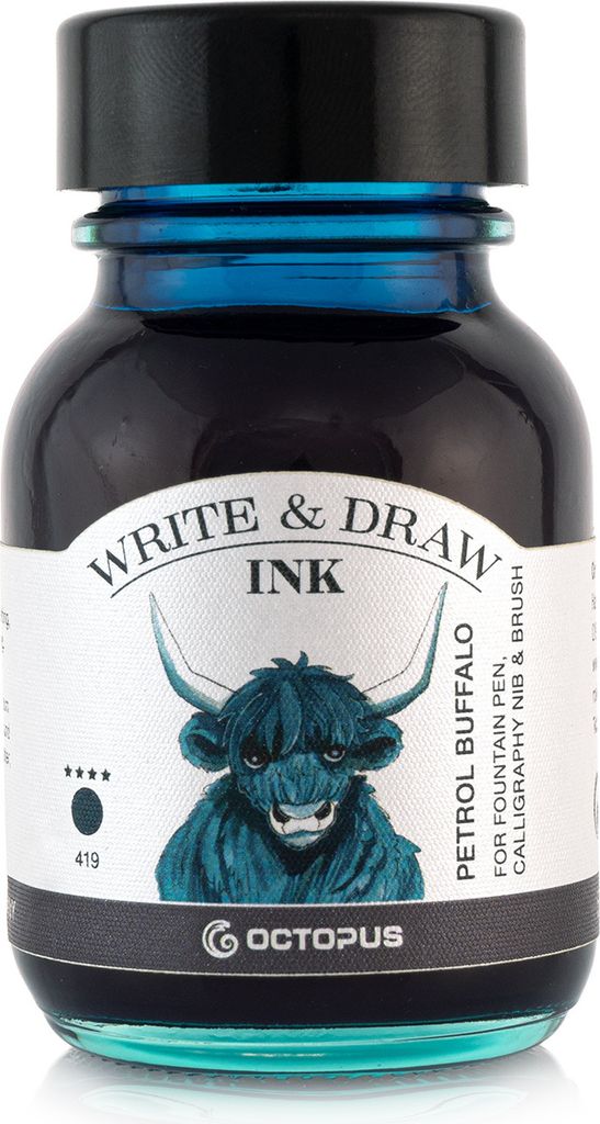 Write and Draw Ink 419 Petrol Buffalo, Schreib- und Zeichentusche, 50 ml