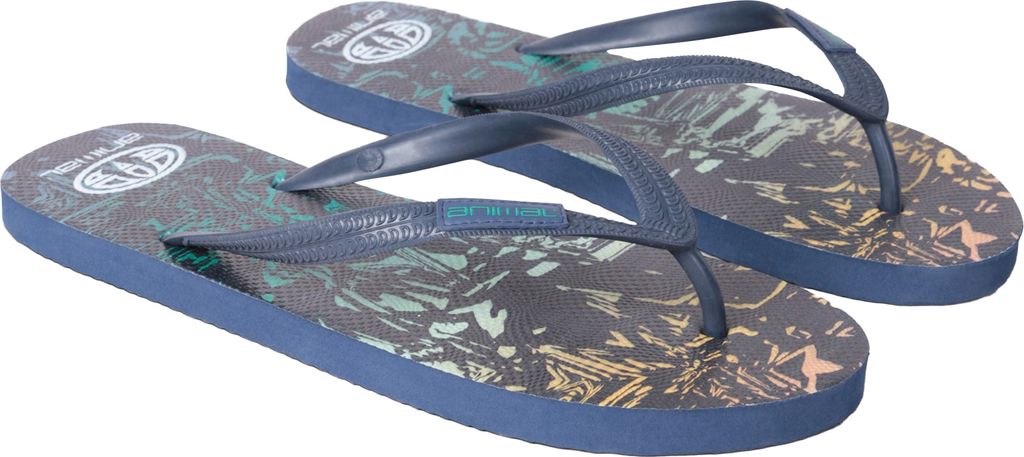 Animal - Herren Flipflops "Oceana", bedruckt MW4220 (42 EU) (Dunkelgrau)