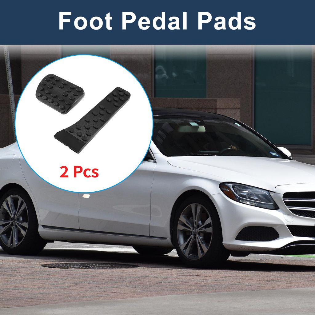 2 Stück Automatische Fu?pedalauflagen Gaspedalauflagen Für Mercedes Benz C Class/E Class/GLC 2010-2025 Aluminiumlegierung Ohne Markierung Schwarz