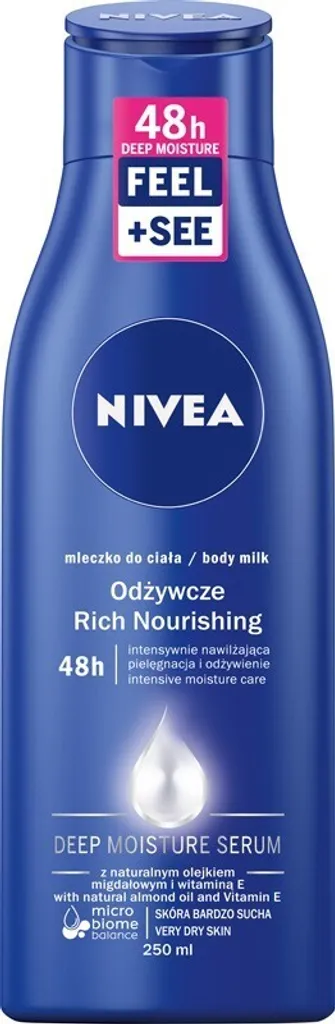 NIVEA CORPO Latte Nutriente 250ml - Crema Idratante Pelle Secca Offerta