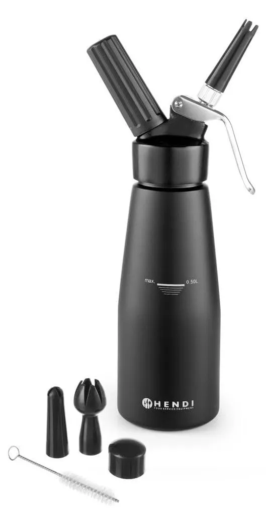 Siphon à chantilly 0,5L Hendi Kitchen Line noir - Design et précision - 9