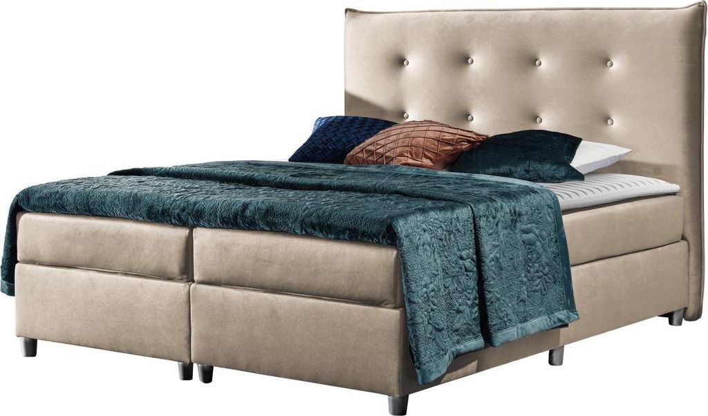 MIRJAN24 Boxspringbett Prato, Stilvoll Doppelbett, Modern Doppelbett, Schlafzimmer (Farbe: Uttario Velvet 2979, Größe: 120x200 cm)