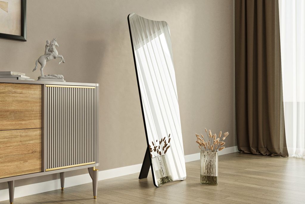 Skye Decor, Vitros, Spiegel, Schwarz, 55 x 2,2 x 150 cm