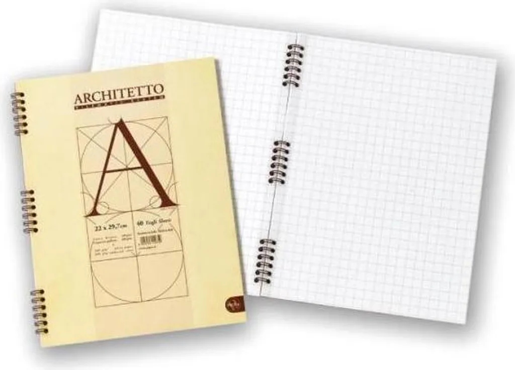 Carnet de notes A4 Pigna ARCHITETTO beige fini la fatigue visuelle