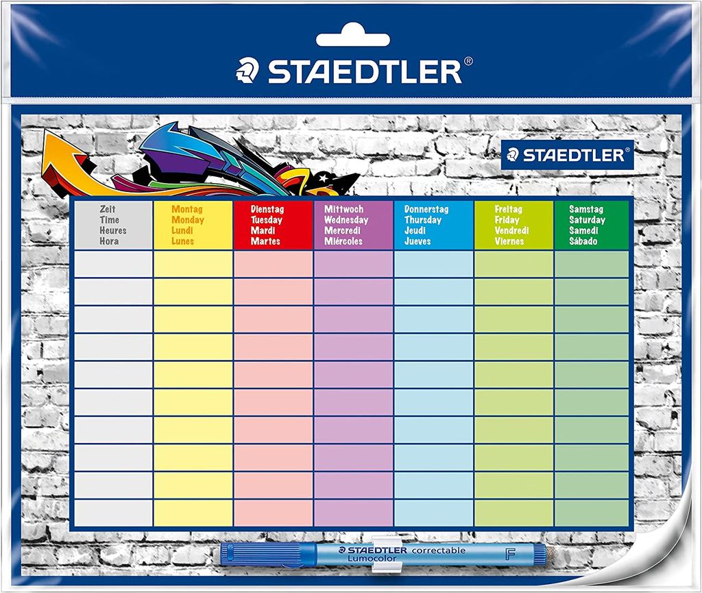 STAEDTLER Stundenplan Set Lumocolor correctable DIN A4