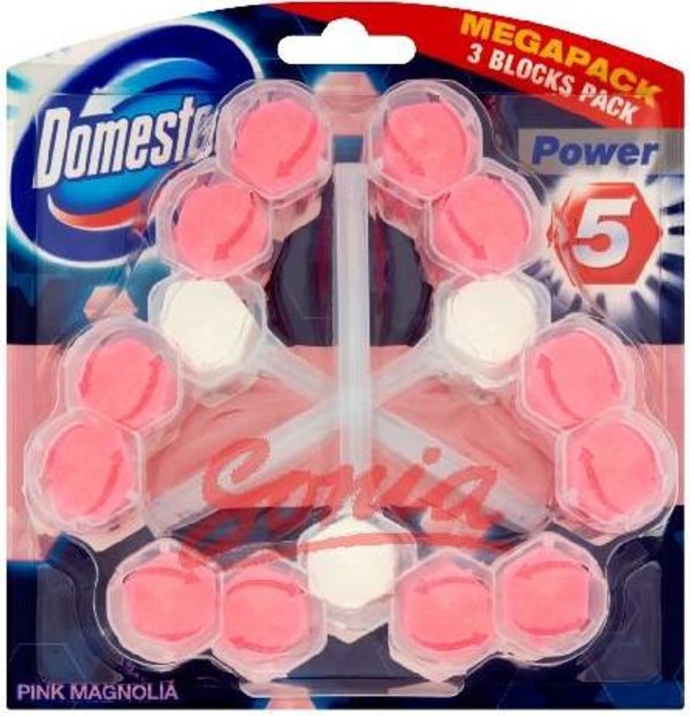 Domestos, WC Suspension, rosa Magnolie, 3 x 55g