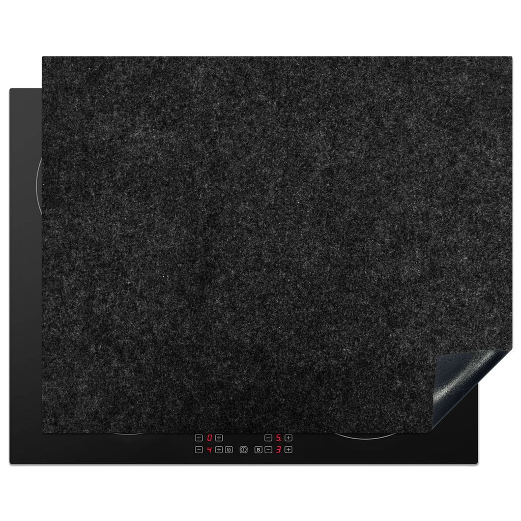KitchenYeah Herdabdeckplatte Schwarz - Granit - Design - Stein , 65x52cm, Küche Deko, Glaskeramikkochfeld Herdabdeckung, Abdeckplatte fùr Kochfeld