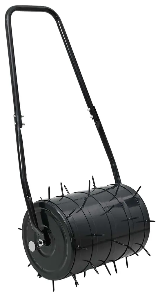Rouleau à gazon robuste avec pointes d'aération 110 cm vidaXL noir