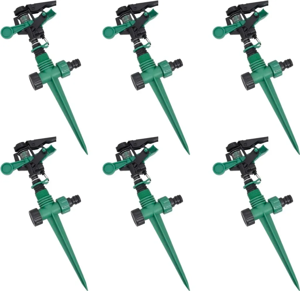 Arroseur à impulsions rotatif 360° - Lot de 6 têtes d'arrosage jardin