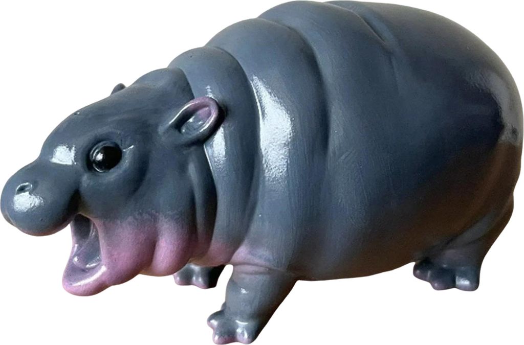 Nilpferd-Ornament, Nilpferd-Spielzeug, Nilpferd-Statue, Nilpferd-Figur aus Kunstharz, kleine Tischstatue, tragbare Nilpferd-Skulptur für Bücherre...