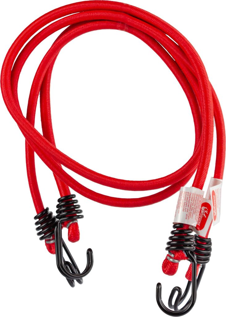 Jumbo Spanngummi 1 Paar (2 Stück) 100cm 20kg 2 Haken rot