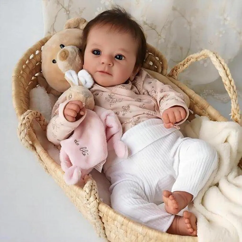 Poupée Reborn articulée en silicone lavable de 50 cm pour fille
