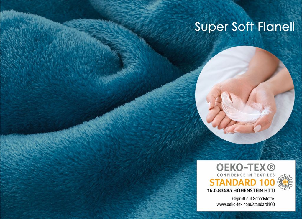 heimtexland ® Flanell Kuschel Kissen Super Soft Plüsch Deko Produktbild 4