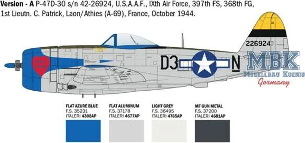 Maquette P-47D Thunderbolt 1:48 - Modèle ultra détaillé E.T.O. 2835 - 5