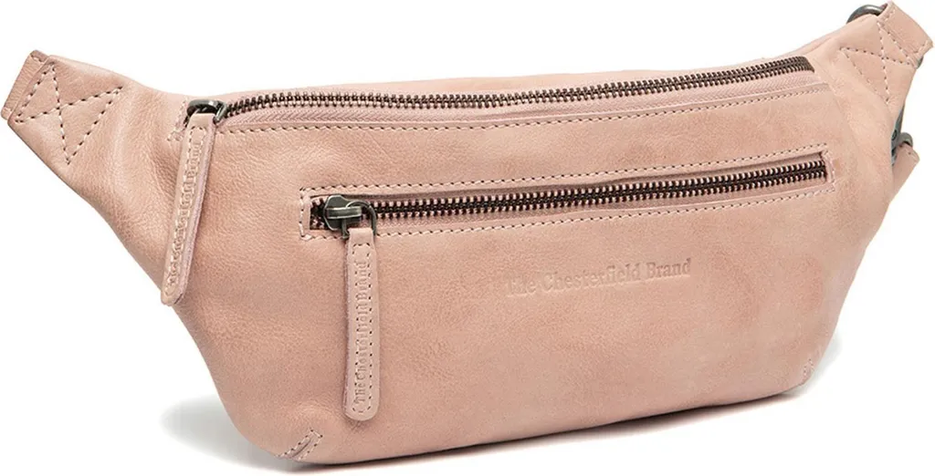 Sac banane de voyage rose en cuir Severo Chesterfield Brand pour festival