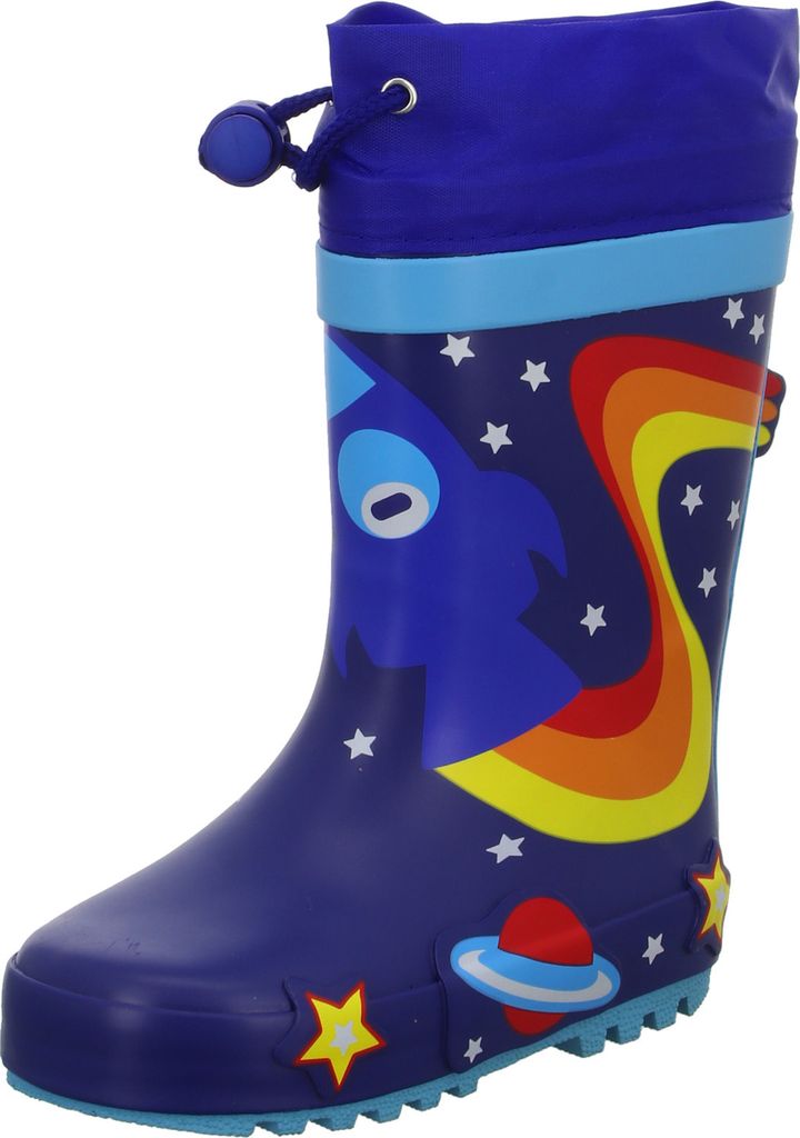 Sneakers Kinder-Gummistiefel Sterne und Planeten Blau-Mehrfarbig, Farbe:blau, EU Größe:26