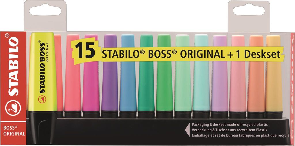 Zvýrazňovače - STABILO BOSS ORIGINAL - sada 15 ks - 9 Obrázek produktu 3