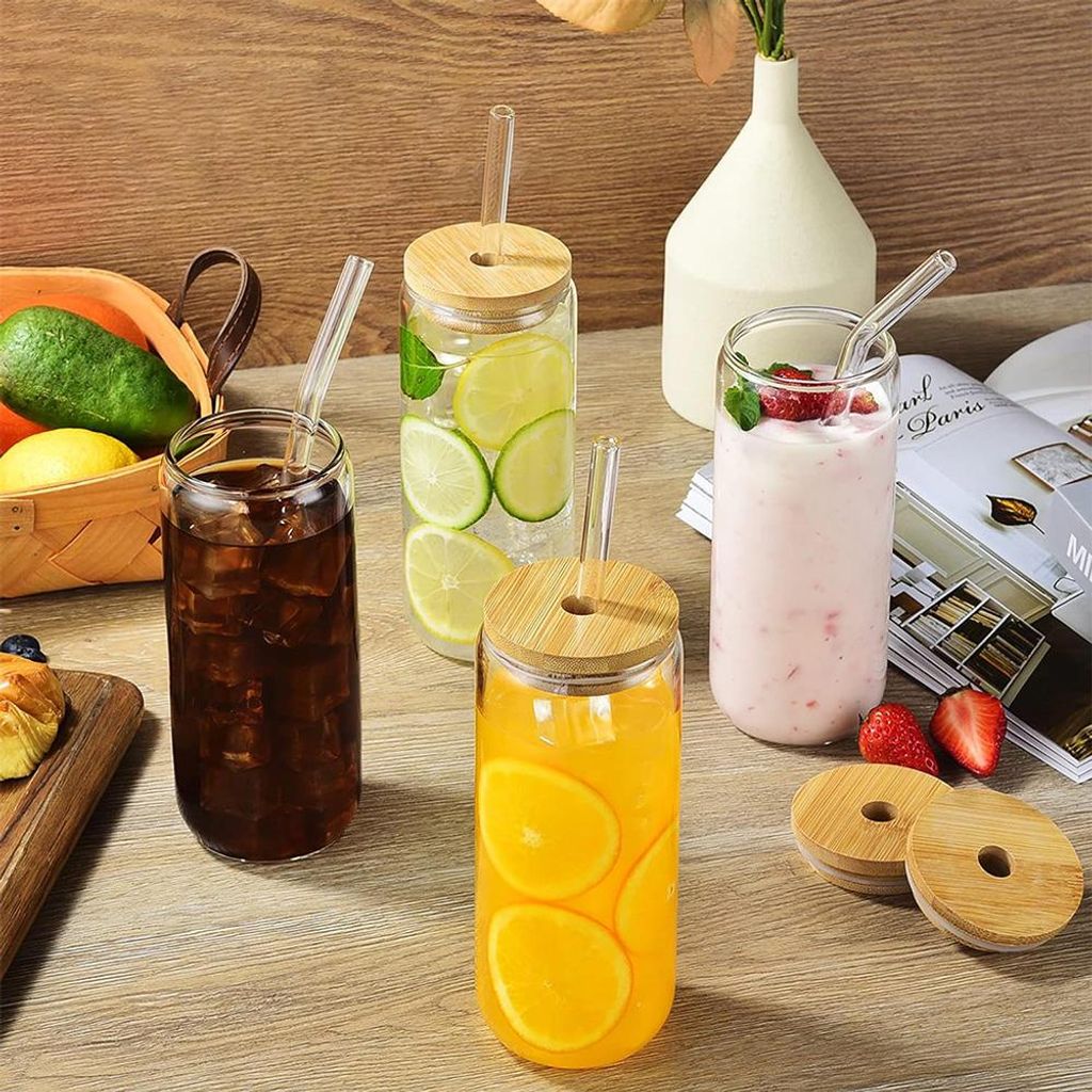 4er Set Trinkgläser Longdrinkglas 500 ml Gläserset Limonadengläser Wasserglas