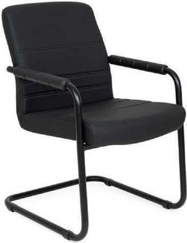 Stuhl Polsterung Kunstleder Bürostühle Modern Computer Stühle Möbel Schwarz JVmoebel