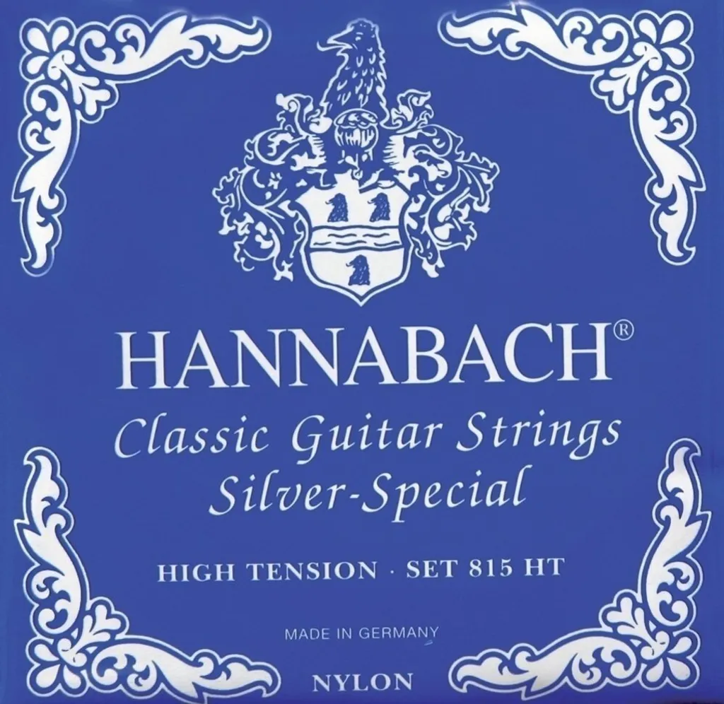 Jeu de Cordes Guitare Classique Hannabach 815HT Argent Spécial Bleu