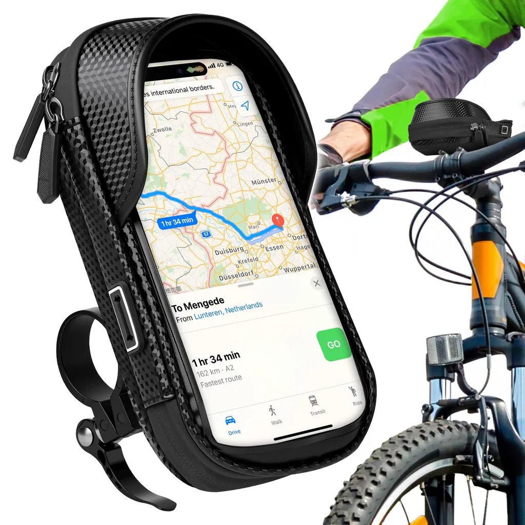 Support téléphone étanche pour GPS vélo et moto avec rotation 360 deg