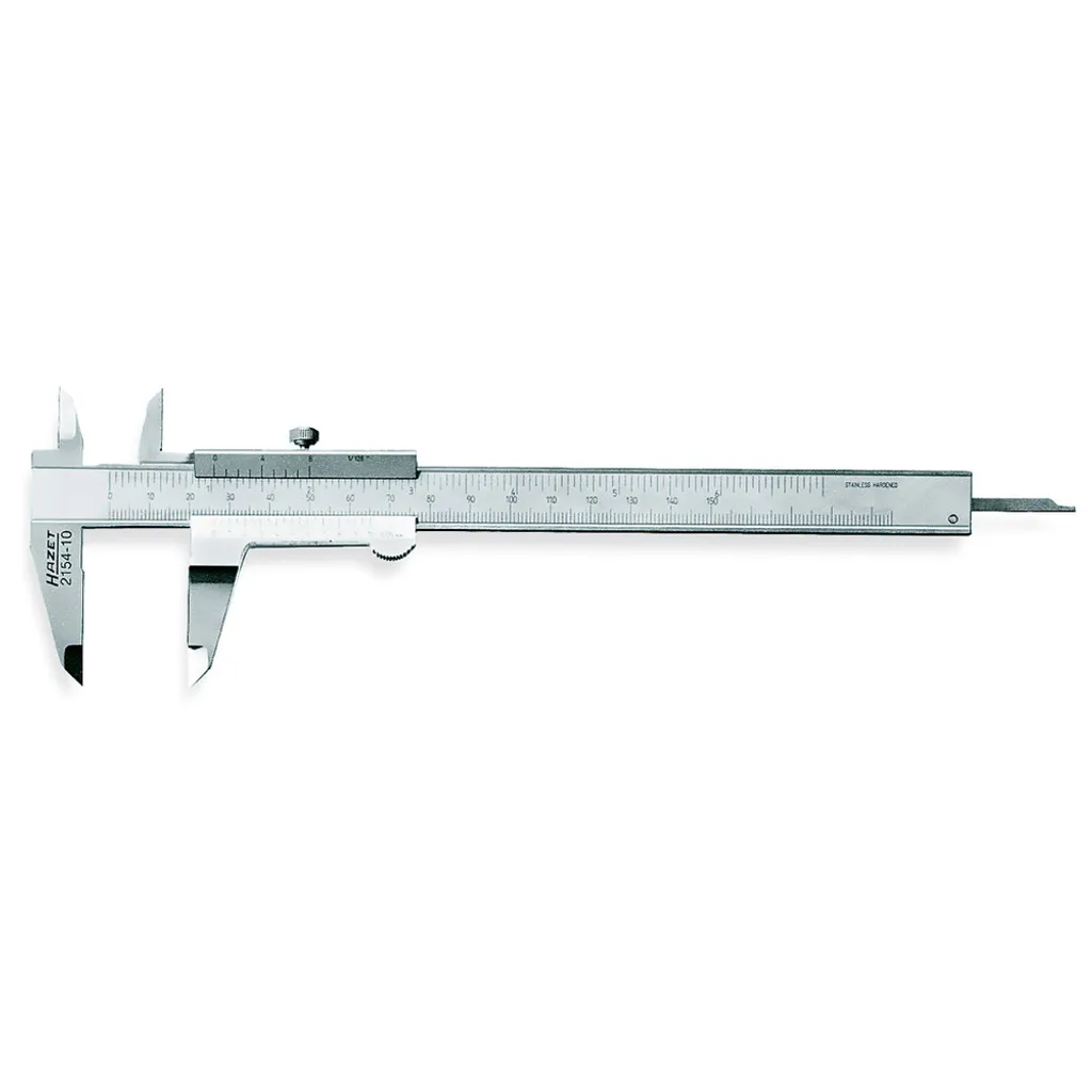 Jauge de profondeur 150 mm Hazet 2154-10 en inox avec vis de blocage